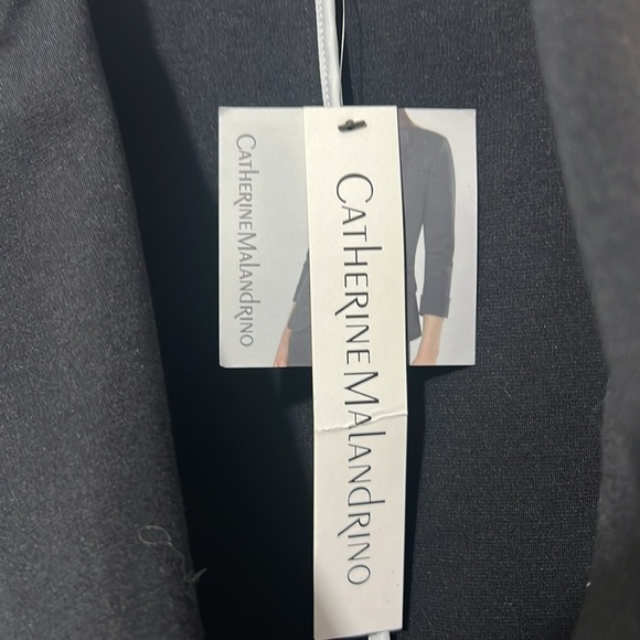 Catherine Malandrino M Ponte Knit Blazer Suit Jacket Black White Trim NWT - Picture 2 of 4